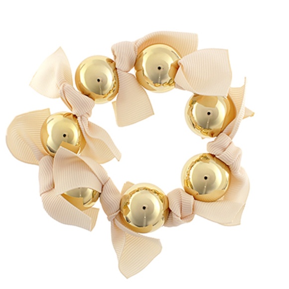 Fabic Bow & CCB Ball Bracelet - Picture 2 of 4